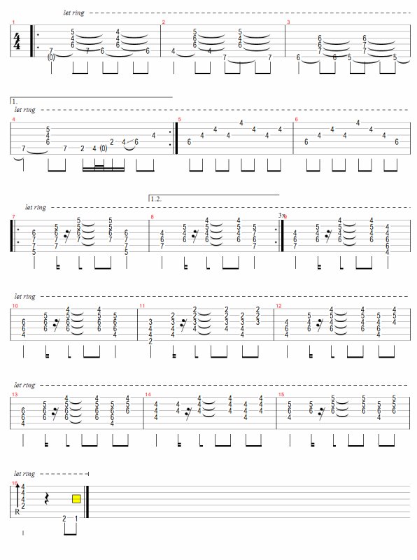 tablature guitare le sud, 2